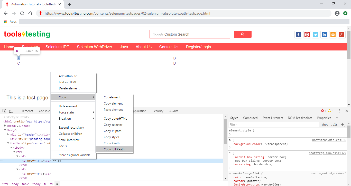 absolute-xpath-in-selenium-0